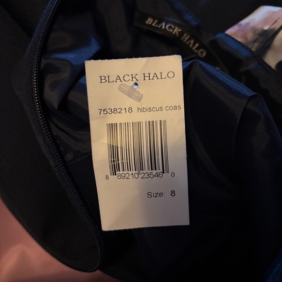 New BLACK HALO Hibiscus Coast Floral Sheath Dress Size 8 - Picture 5 of 7